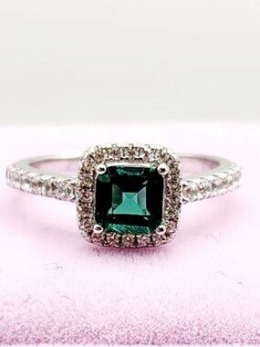Green Moissanite Ring